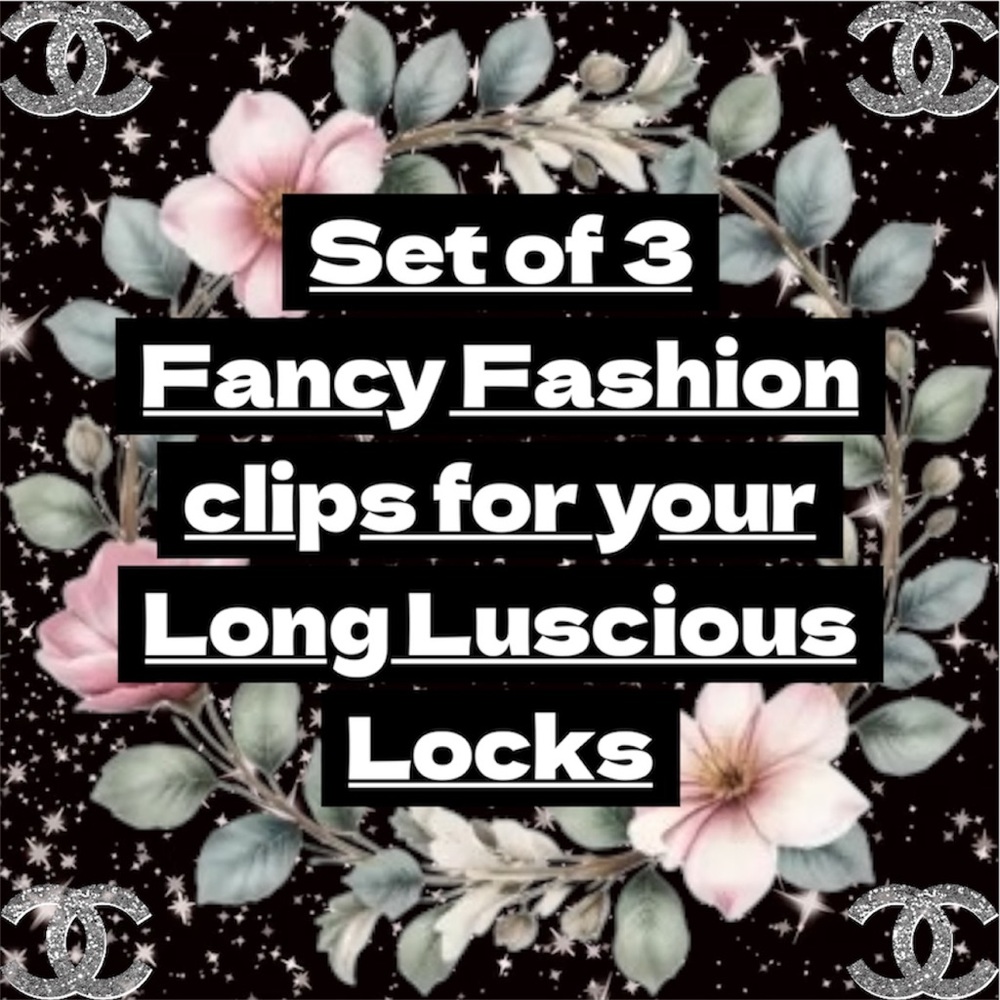 Set of 3 Small Fancy Fashion Hair Clips